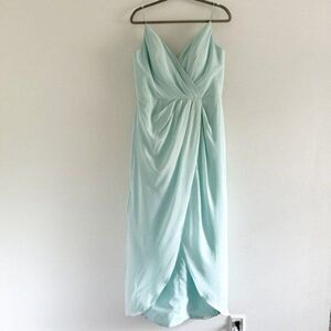 Bari Jay High Low Chiffon Spaghetti Strap Cocktail Dress sz 16 (fits size 12)